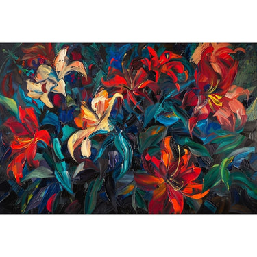 Modern Oil Canvas of Flowers